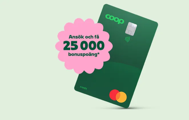 Coop Mastercard Mer bäst för matinköp